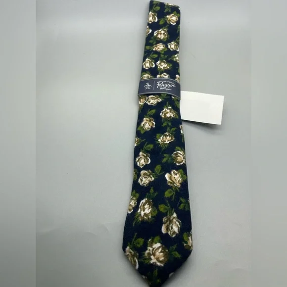 Original Penguin Auriel Floral Tie, One Size, NAVY, NWT - Picture 3 of 4